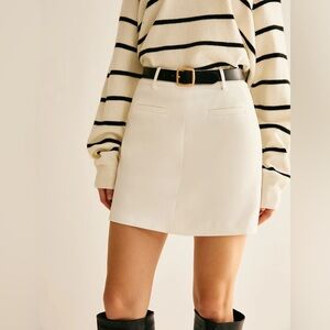 43 Back Zipper A Line Skirt Without Belt